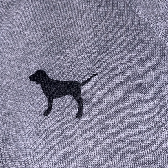 VS Pink Logo Stripe campus half zip pullover M - Picture 3 of 4